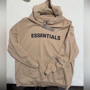 Fear of God Essentials Beige Hoodie